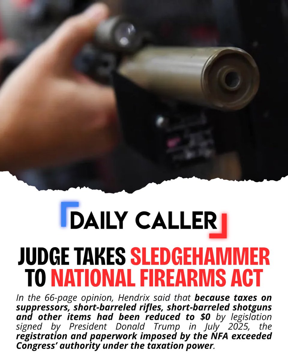 Rep_Clyde's tweet photo. Yesterday’s court win took a sledgehammer to the NFA—delivering the biggest 2A victory in over 90 years.

I urge the DOJ to NOT appeal this historic decision and to immediately apply the ruling to all Americans nationwide. https://t.co/stp8nwHhyO