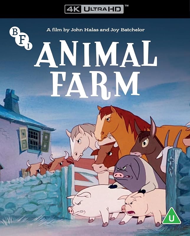 disc_connected's tweet photo. ***ANNOUNCEMENT***

Coming on November 23rd on separate #4K and Blu-ray releases in the UK from @BFI: #AnimalFarm (1954)!

All animals are equal, but are some more equal than others?
Britain’s first animated feature was a 1954 adaptation of George Orwell’s classic political allegory, Animal Farm. Fed up with cruel Farmer Jones, a group of revolutionary animals take over control of Manor Farm and set out to create a utopian society. But soon, conflict and corruption begin to brew.

Directed and produced by award-winning animation legends John Halas & Joy Batchelor, the film was sold to the public as a distinctly British production. But unbeknownst to the film’s crew, Animal Farmwas covertly part-funded by the CIA, a fact which only came to light four decades after the film’s release and has defined much of its legacy since. Forming part of the CIA’s anti-Soviet propaganda, the ending of the film was famously changed from Orwell’s pessimistic original to a more upbeat, revolutionary one, a choice which proved controversial with critics. This landmark piece of British cinema history is presented here newly restored in 4K by the BFI.

Extras

Restored from the original 35mm Successive Frame negative in 4K and presented on UHD in Dolby Vision (HDR10 compatible)

Limited edition including a perfect-bound book, poster, a set of postcards and slipcase
Extras tbc
https://t.co/rhqFhvftA9

#BluRay #PhysicalMedia #BluRays #BoutiqueBluRay #CultMovies #DiscConnected #BFI #BritishFilmInstitute #GeorgeOrwell #Animation