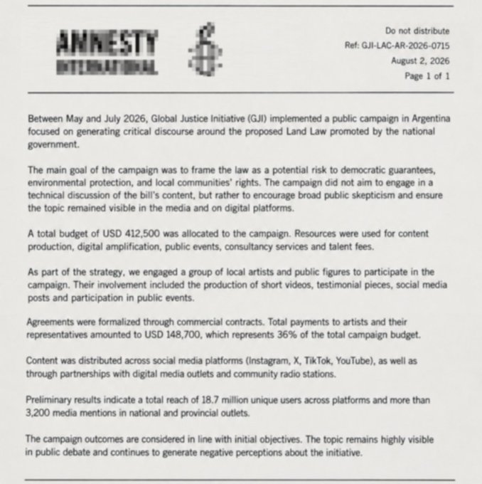 GigaTTS_'s tweet photo. "TRAIDORES A LA PATRIA"

Porque apareció un documento que muestra que artistas argentinos recibieron sumas millonarias de organizaciones estatales extranjeras para protestar contra el gobierno https://t.co/EAgUi8W2Te