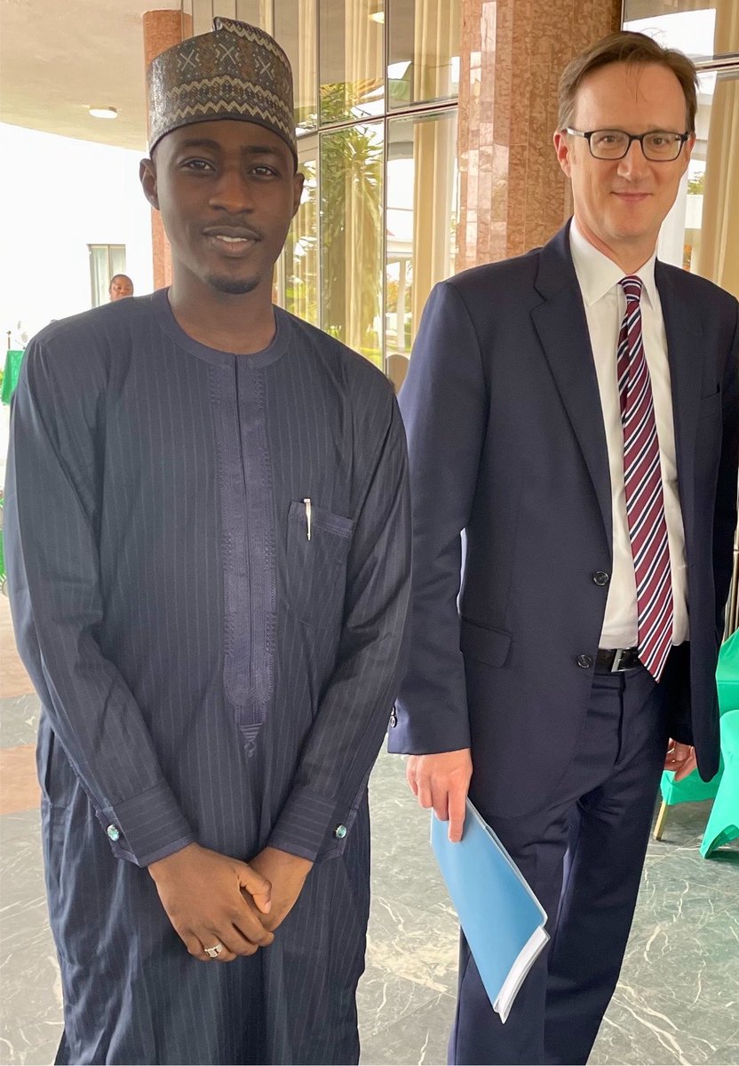 YusufHassanW's tweet photo. As you round off your 🇳🇬 tour of duty, congratulations, @RMontgomeryUK, and thank you for your service. It’s been encouraging to see the progress of the #UKNGPartnership, particularly in advancing #HealthForAll and impact that @UKinNigeria continues to make alongside @SFHNigeria. https://t.co/PAxODAT5Vn