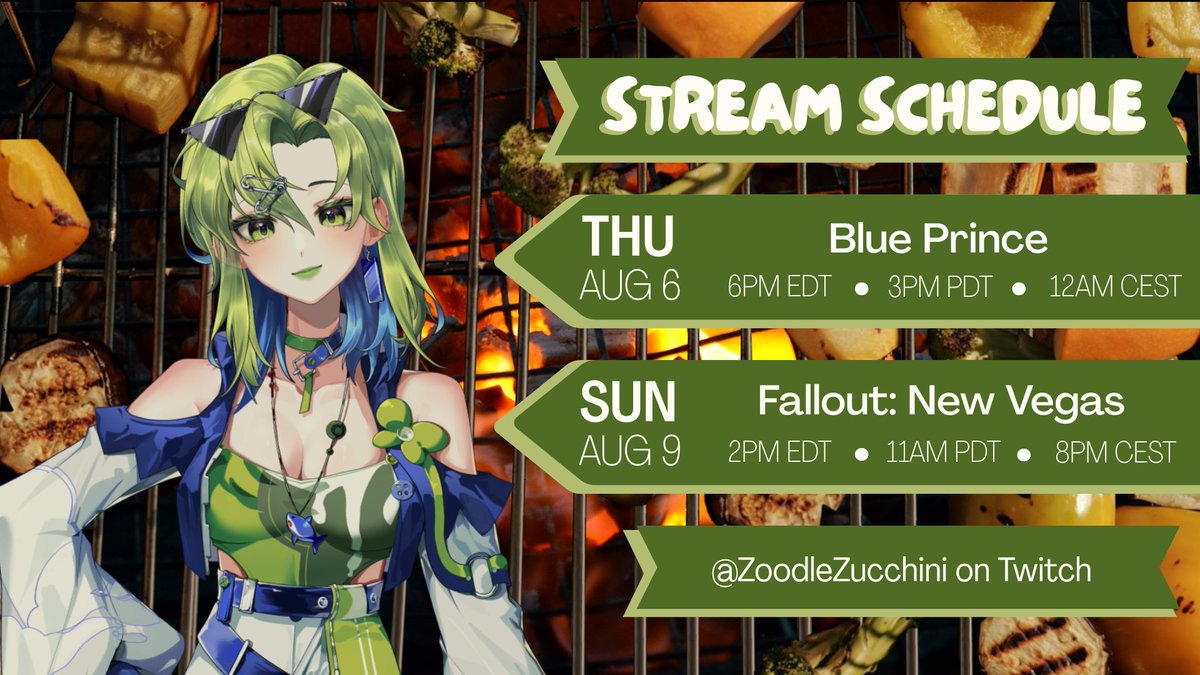 ZoodleZucchini's tweet photo. Late but just in time! Be sure to join me and my one brain cell for some Blue Prince tonight ;) https://t.co/oDFMIXG2ZW