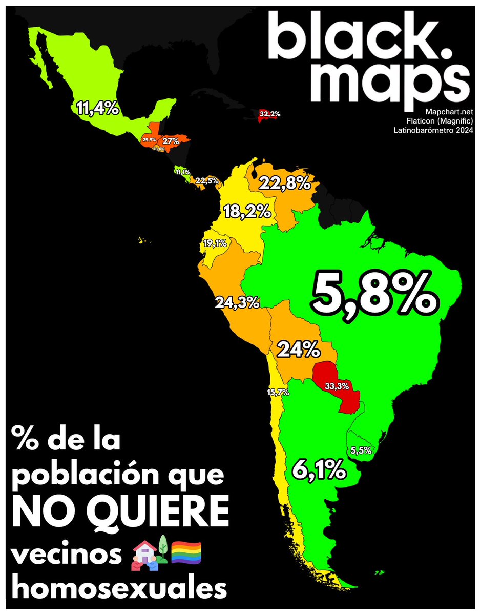 maps_black's tweet photo. % de la población que NO quiere a vecinos homosexuales 🏳️‍🌈 https://t.co/oUMjSqp9Yu