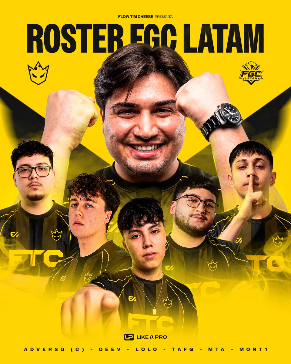 FlowTimCheese's tweet photo. #FlowTimCheese NEW GEN.

El profe @adversogg (C) al mando de nuestro nuevo roster para disputar @FGCLATAM desde el 15 de Agosto.

🧀 @deevfps 
🧀 @lolovlr12 
🧀 @TAFG_vlr 
🧀 @Motitaa9 
🧀 @montivlr 

VUELVE EL PRIME DEL VALORANT AL SERVER 🇧🇷 https://t.co/ggIxozuwJu