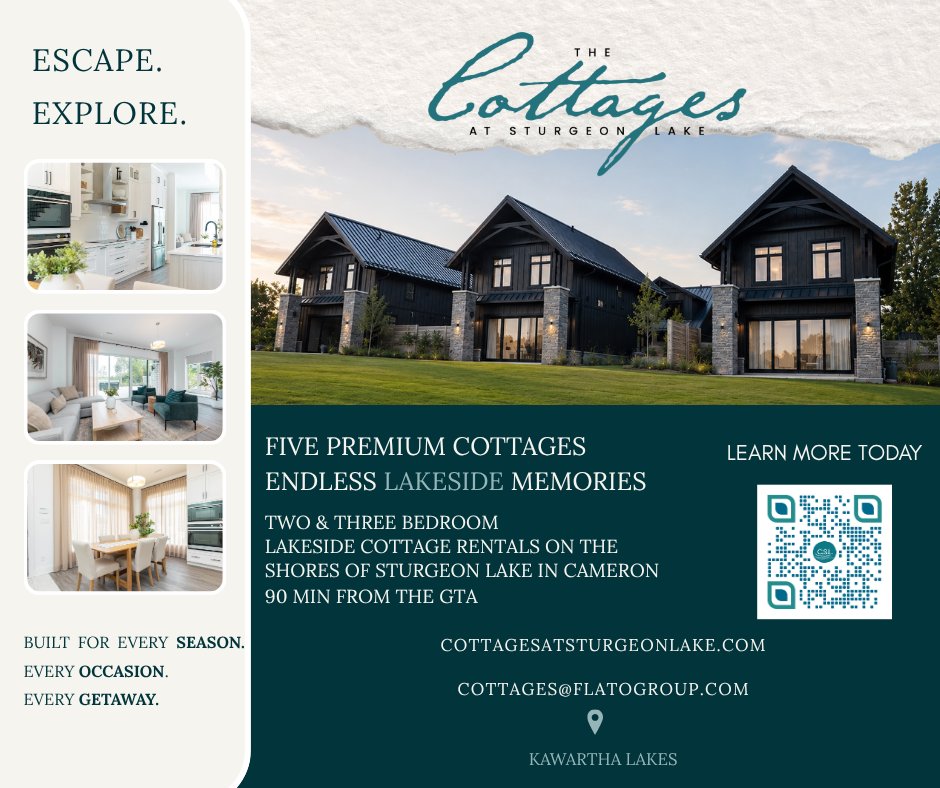 FlatoDev's tweet photo. Escape to one of five premium waterfront retreats on the shores of Sturgeon Lake. 

Designed with luxury in mind, each retreat features king suites, chef-ready kitchens, private hot tubs, and inviting gas fire pits. Everything you need for an unforgettable getaway.    

Book your stay today  
https://t.co/7HnnVOnyaG