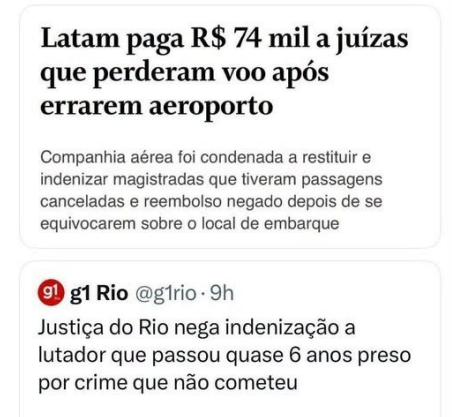 pmarcelo1972's tweet photo. Quem erra o aeroporto recebe indenização de R$ 74 mil.
Quem passa quase 6 anos preso por um crime que não cometeu fica sem indenização.
Na sua opinião, isso é justiça ou injustiça? https://t.co/WSLxOXtQDP