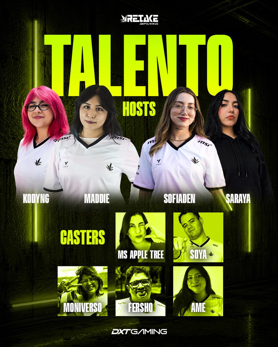 AkaveEsports's tweet photo. 🎙️ Con ustedes: las voces, el talento de Retake by #DXTGaming.

¡Nos vemos hoy en la noche con el sorteo de la fase de grupos! 🥳

#PuroAKV 🩵 https://t.co/rZdq50EKB7