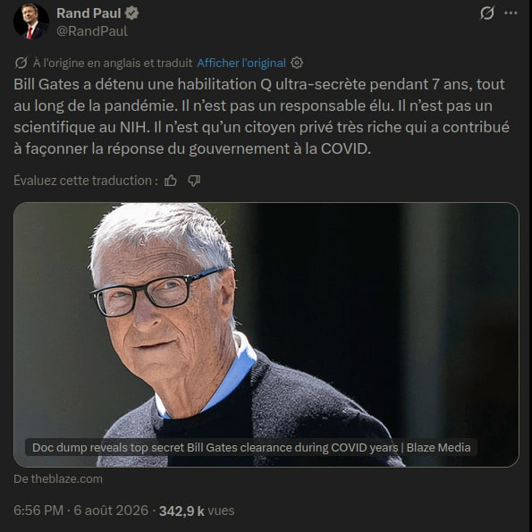 jocey_paul16's tweet photo. Bill Gates avait une habilitation Q ??????? 
😳😳😳😳😳😉😉😉☺️☺️☺️

--------------------------

C’est l’équivalent d’une habilitation Top Secret, mais spécialisée dans les informations nucléaires.

Elle donne accès aux Restricted Data et Formerly Restricted Data (données classifiées liées aux armes nucléaires, matériaux fissiles, conception d’armes atomiques, etc.), en vertu de l’Atomic Energy Act.

Une personne peut avoir une habilitation Top Secret + Q Clearance (souvent appelée « Top Secret Q »). 

C’est l’une des habilitations les plus élevées et les plus strictes aux États-Unis.

Qui en a besoin ?
- Scientifiques et ingénieurs travaillant sur les armes nucléaires
- Personnel des laboratoires nationaux (Los Alamos, Lawrence Livermore, Sandia…)
- Certaines personnes du DOE, NNSA (National Nuclear Security Administration), et parfois du Départment de la Guerre.

https://t.co/dbnkhtv0t2