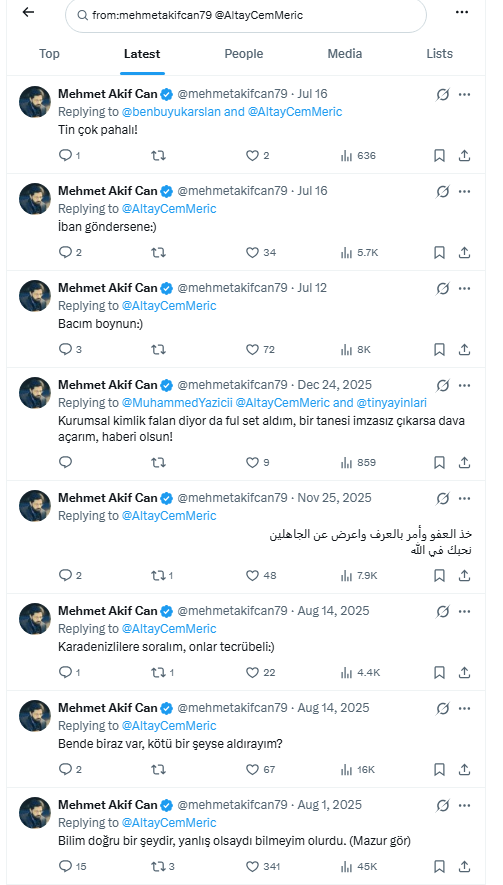 musfaran's tweet photo. @mehmetakifcan79 @CakAbdi @nnurlukalemim demek vasat ve cahil oldugunu daha yeni anladin. daha gecen temmuz ayina kadar gayet samimi bir suru mesajlasiyordun adamla. simdi sen alimsin, sen zekisin. o da guzel... @AltayCemMeric https://t.co/ZTaz7ODUfP