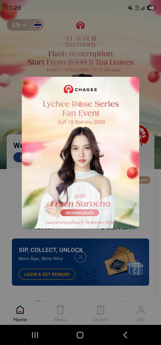 h8sog79553's tweet photo. When I arrived in Thailand, the moment I opened this APP, I saw a beautiful person 😍

#CHAGEEFlavourInHarmony #CHAGEELycheeRoseBlackTea #CHAGEETH #CHAGEETOGETHER
#srchafreen https://t.co/YEuq8CDRJh