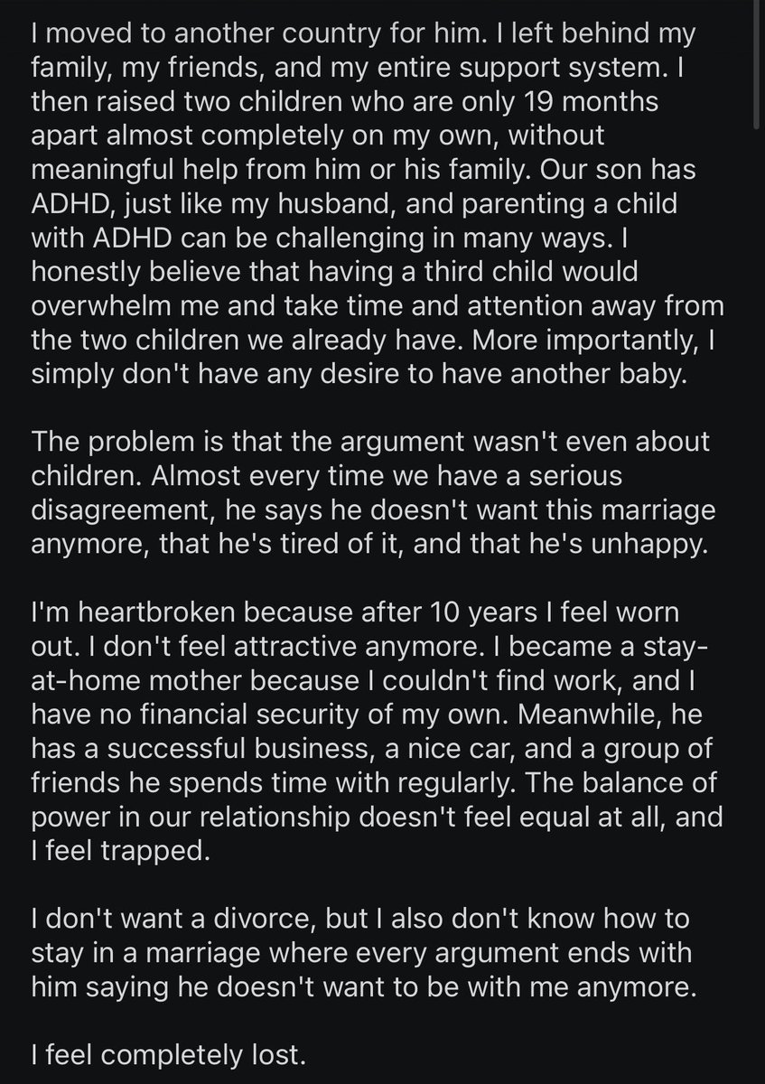 HazelAppleyard's tweet photo. She moved to another country for him and now he is divorcing her because she doesn’t want a third child 🥺 https://t.co/D3PQSStFhL