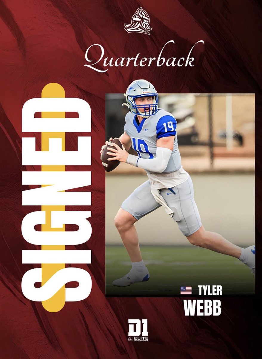 Tyler2Webb's tweet photo. Blessed to announce I’ve signed my first professional contract with the Villeneuve d’Ascq Vikings in France’s D1 Elite Division as the QB/OC  🇫🇷🏈
Can’t wait to get to work and represent the Vikings this season. Thankful for everyone who’s helped me get here. #AGTG https://t.co/j7Gtx5hvvd