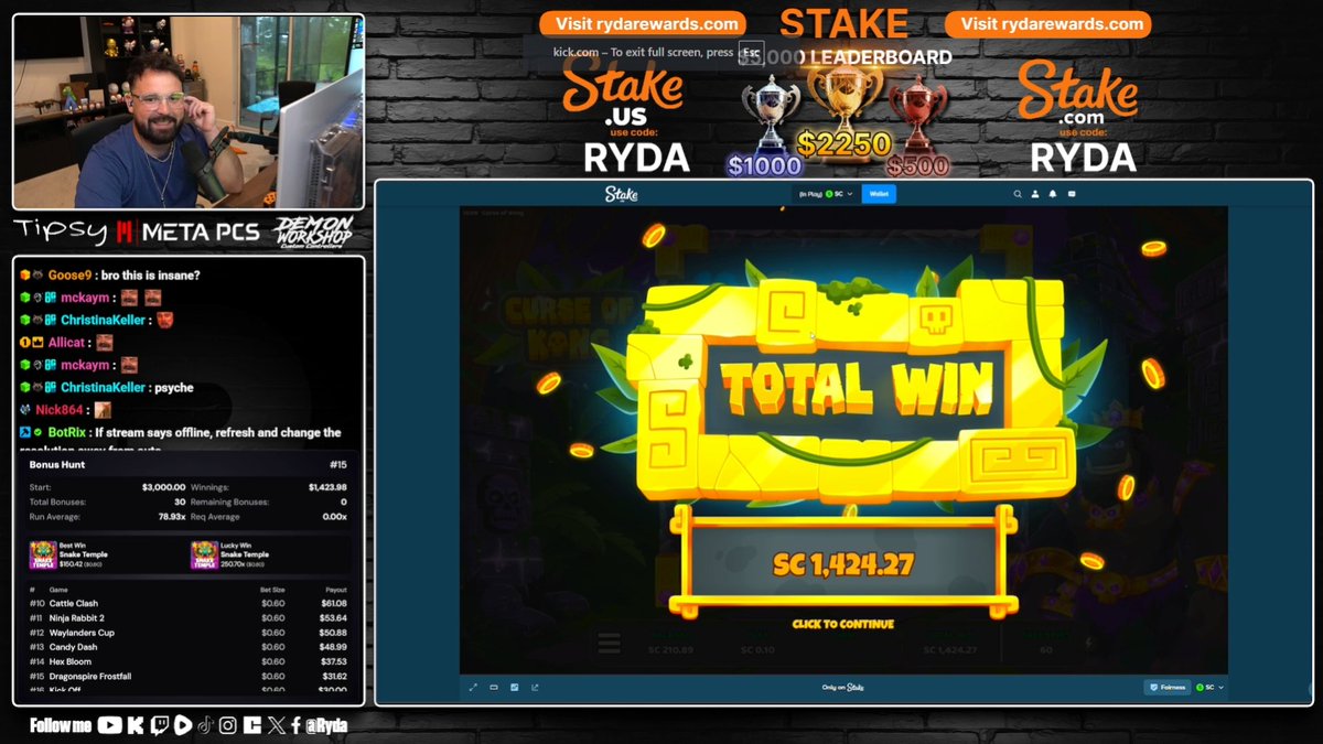 RydaSpins's tweet photo. New HIDDEN BONUS on @PlayBadDecision 

60 Spins = 14,242x on Curse Of Kong 🤯

Picking 2 $50 Winners who Like + Follow + Comment there LTC below https://t.co/1BMjKMjogY