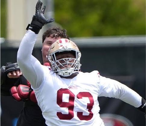 49ersSportsTalk's tweet photo. GRACEN A DAWG!!!! Gracen Halton is turning heads early at #49ers camp.

The rookie DT has consistently flashed an explosive first step, powerful hands, and the ability to win quickly off the snap. He picked up impressive 1-on-1 wins against Robert Jones, Connor Colby, and Jake Brendel, then carried that momentum into team drills.

It’s still early, but Halton is making a strong case for a third-down role as a rookie. 

VIA: @nwagoner #FTTB