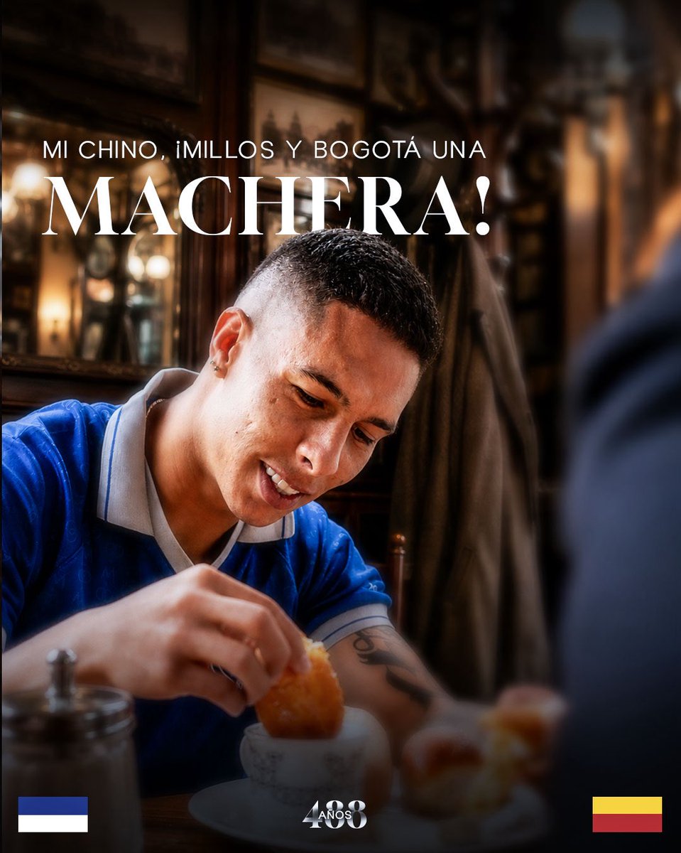MillosFCoficial's tweet photo. ☕ Un tintico, una almojábana y una buena conversación. Así también se vive Bogotá. 💛❤️

Hoy celebramos 488 años de la ciudad que siempre nos hace sentir como en casa. 💙Ⓜ️ https://t.co/ol2KSqgOj8