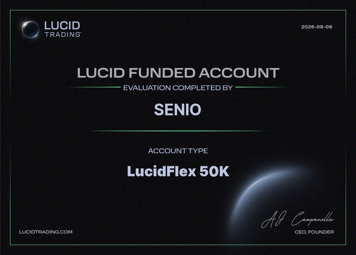 seniox7's tweet photo. Bought another eval 3 days ago. Back to funded already.

From here on, everything gets documented. Every trade, every lesson, every step. Time to stay consistent. https://t.co/2IvWef2hCQ