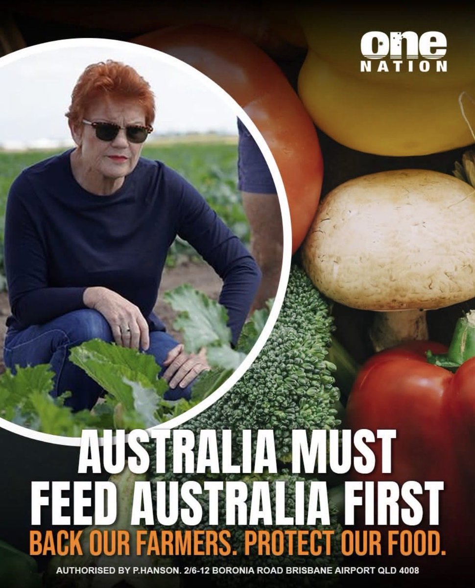 KatyKray73's tweet photo. Without secure food production, we have nothing. Not debatable.

Back our farmers. Protect our land.

Australia First 🇦🇺 https://t.co/xBZmdYoOQQ