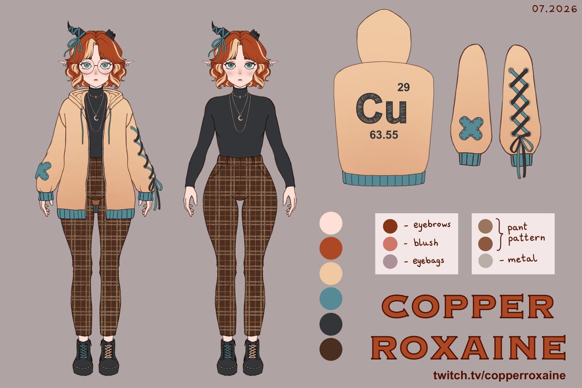CopperRoxaine's tweet photo. Worked very hard on my Copper version 1.0 ref sheet >:3 
I totally didn't procrastinate on this for 10 months trust https://t.co/X6a153Fu6G
