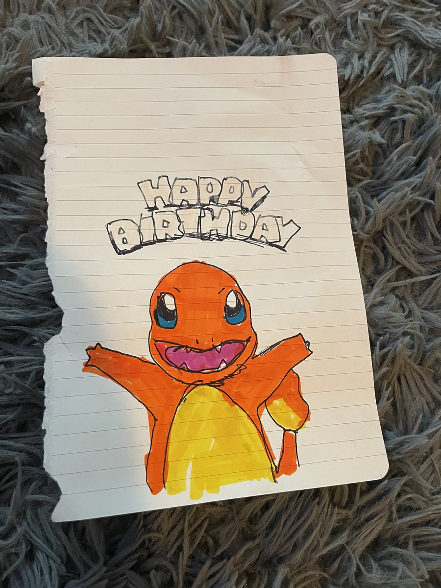 LCheth's tweet photo. Told Angel all I wanted from her was a drawing of charmander 🔥🔥🔥 https://t.co/GrGo68M8bH
