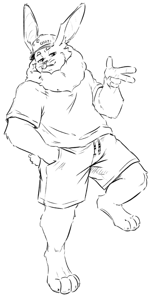 IntenseAraAra's tweet photo. lil lineart I made for my friend.

#art #lineart #oc #sketch #bunny #furry #furryart https://t.co/RguRKap1p8
