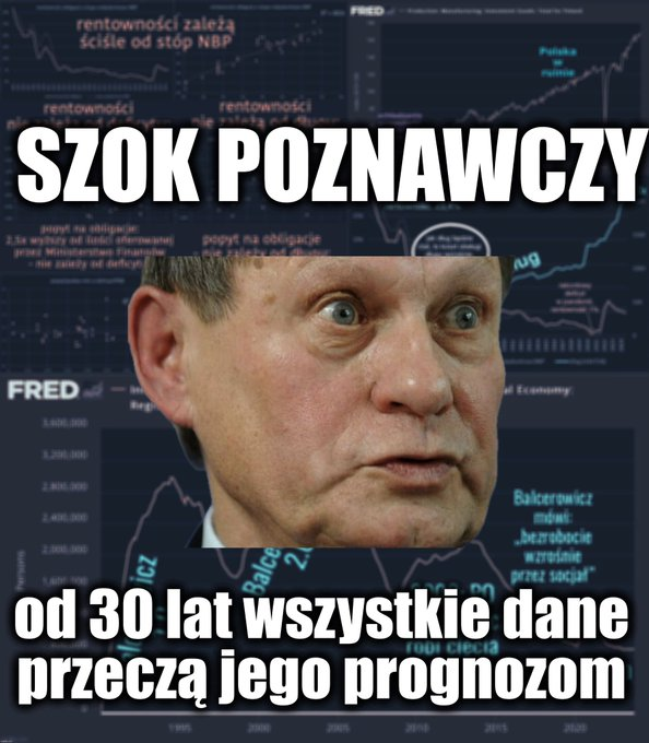 seruminf's tweet photo. @karol_spie72662 @RHSzydlowski Ojciec 20% bezrobocia i dwóch dekad biedy, który myli się w każdym zdaniu, które wypowiada.
Nie jest mi blisko do Leppera, no ale on nie rozpierdolił tego kraju jak zrobił to nasz daddy https://t.co/QQ645OUsh6