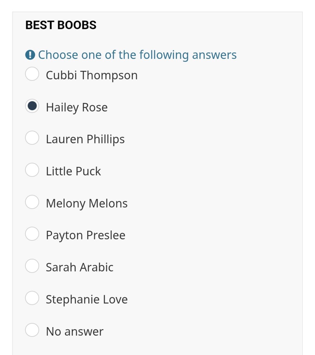 Jrcomady's tweet photo. I just rocked my vote to @haileyrosefucks  for
✨️✨️ BEST BOOBS✨️✨️
At @NightMovesShow
 Vote now: https://t.co/W3n9RE1ha5 https://t.co/iJINPj5GWu