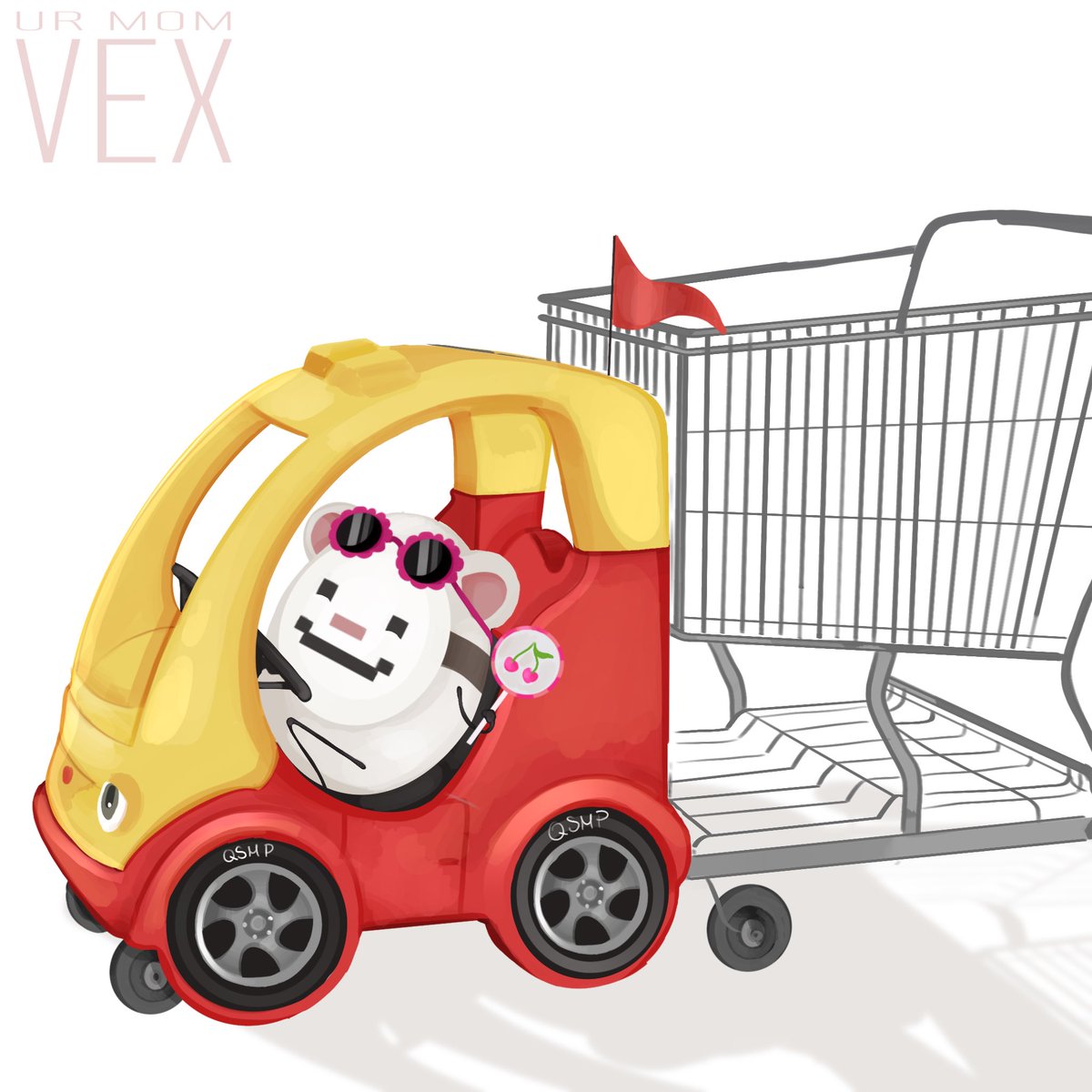 URMOMVEX's tweet photo. Context: Many shopping malls in Poland have shopping carts equipped with plastic cars for children https://t.co/Y0NeAJmAkk