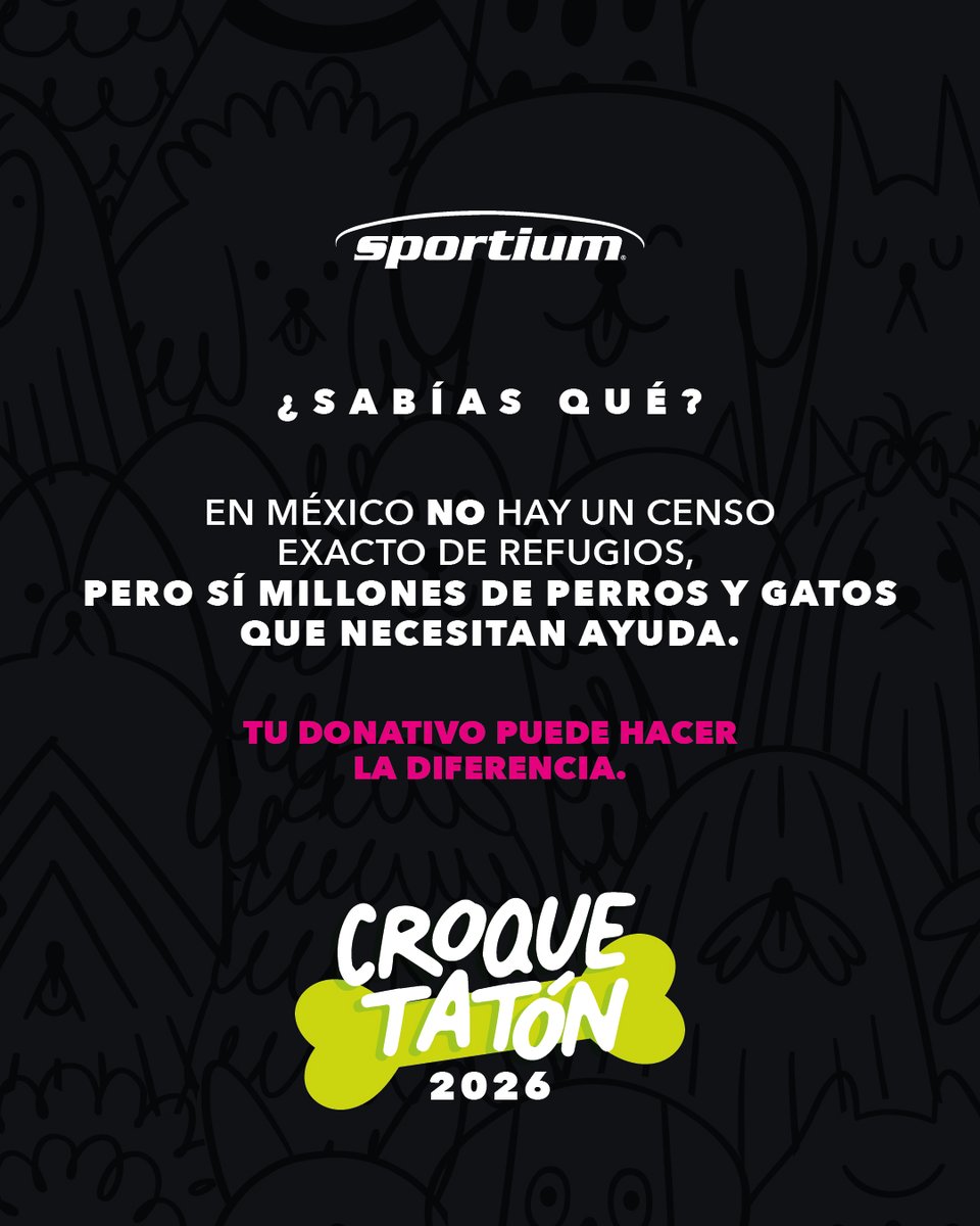 SportiumClub's tweet photo. Tu donativo no solo llena un plato. También ayuda a que los refugios puedan seguir rescatando, cuidando y buscando hogares responsables.
¡Te esperamos con tu donativo1!
.
.
.
#sportiumclub
#comunidadsportium
#croquetaton2026
#ayudanosaayudar https://t.co/RGw4e9K7sk