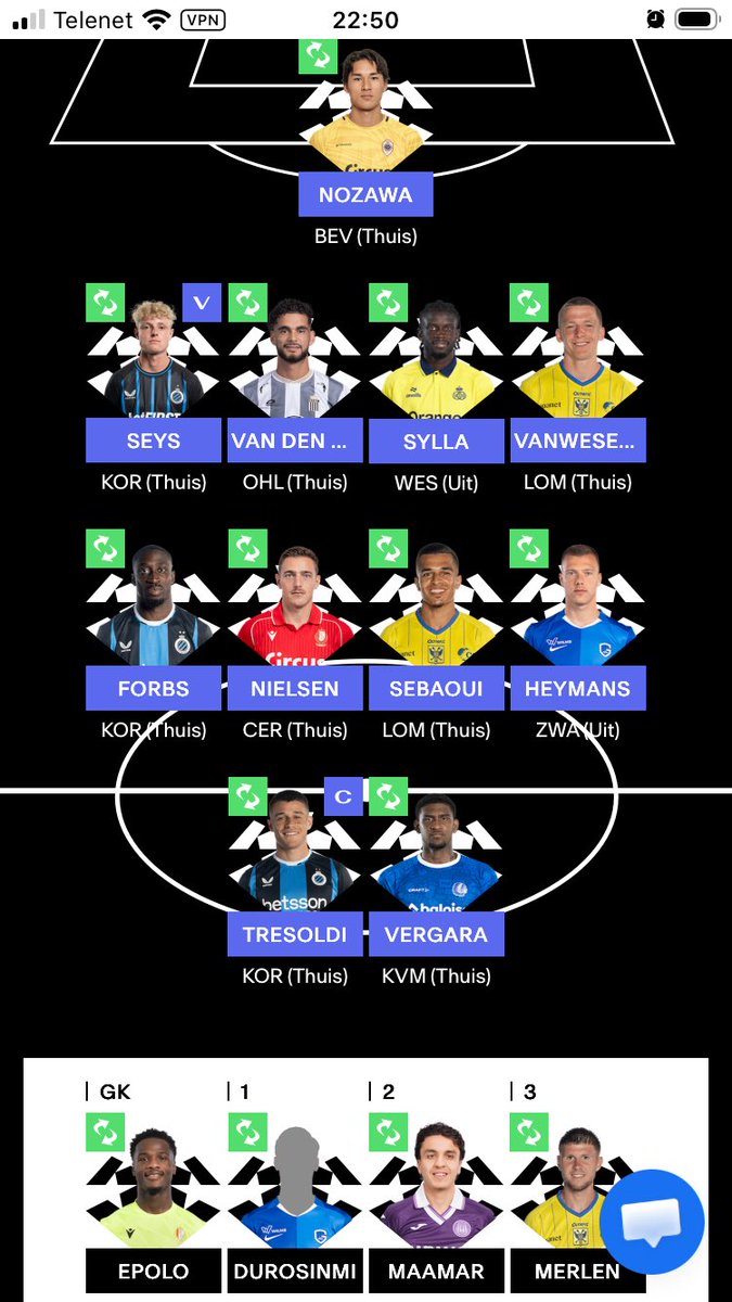 JoeneNonkel's tweet photo. @fpl_proleague Bench boost deze week. Had graag Guiagon gehad ipv Merlen maar had 1,5 miljoen tekort (nog 1,5 miljoen op bank) en zie niet direct waar ik kan besparen. https://t.co/diYveamAyU