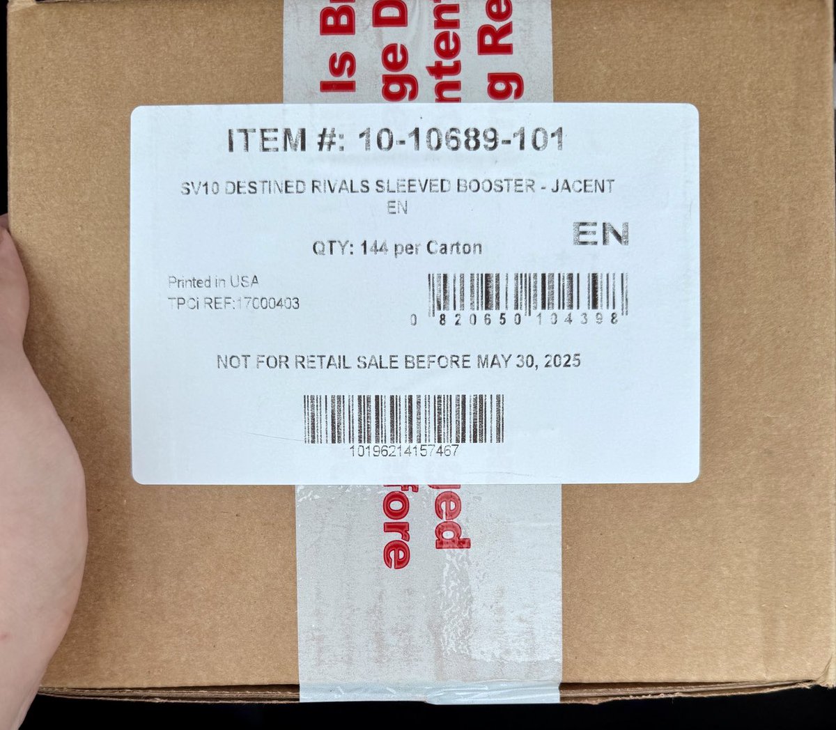 parkyspokestop's tweet photo. 🧇 Sleeved Consign 🧇 

🥇Destined Rivals Sleeved Booster Pack Case 🔥 (Case has 144 sleeved packs)

$20 a spot, 82 spots total! No max!

Wheel of 💀 live on Twitch 💜

RT for a chance at a free spot ❤️

🚢 and insurance included in the US https://t.co/534VollLiX