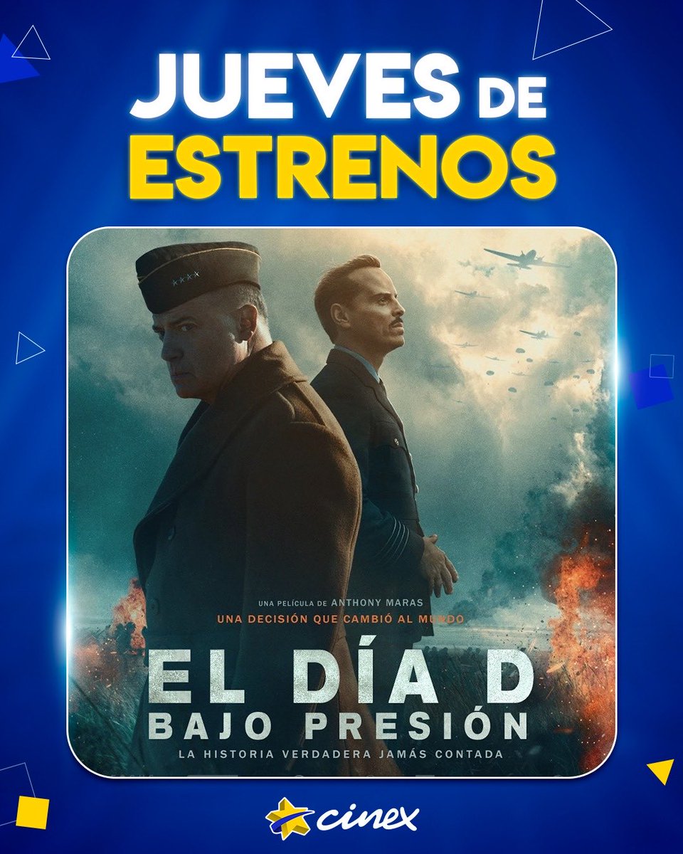 CinexVe's tweet photo. ¡Llegó el Jueves de Estrenos a Cinex! 💙

La cartelera se renueva con dos historias que te van tener al borde del asiento: #ElDíaDBajoPresión e #ImpactoMortal. 

Reserva tu butaca en https://t.co/GR9EGbuHVK o en la taquilla de tu preferencia.🎬 https://t.co/IGlj75wzHq