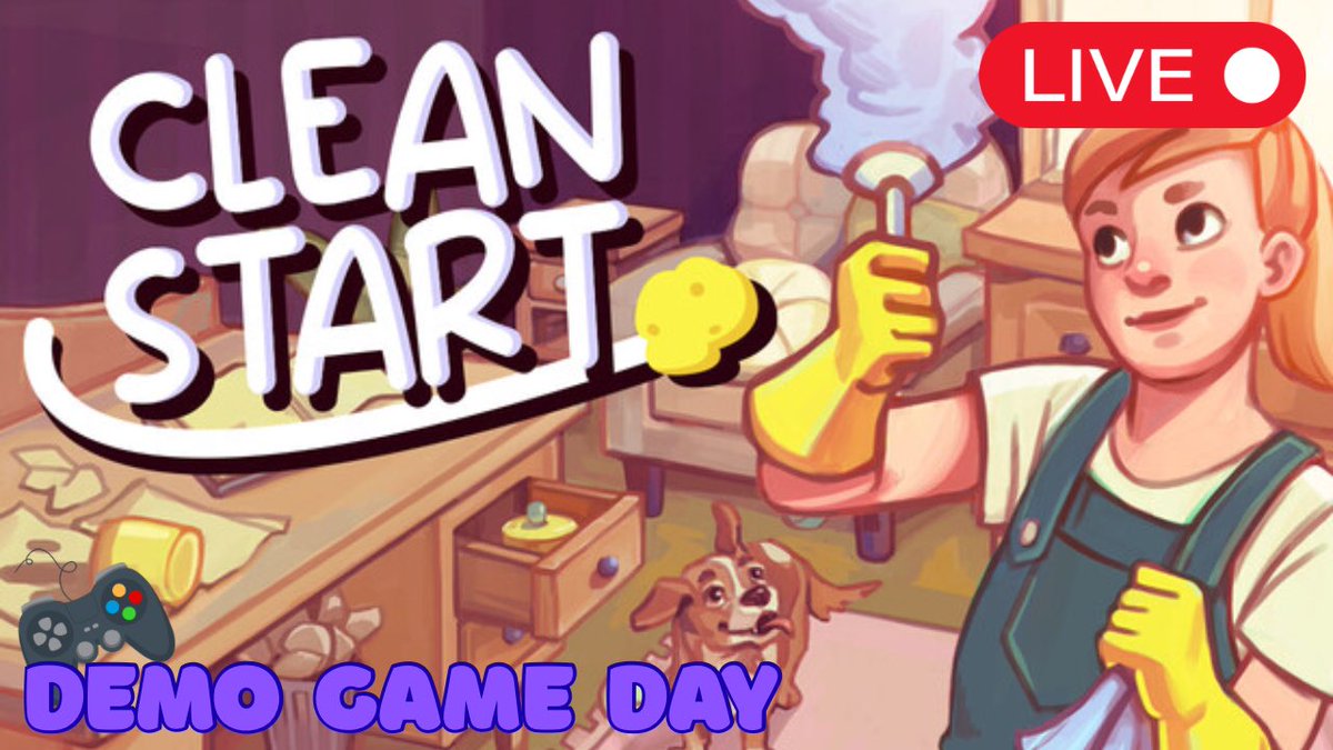 aqua_empress's tweet photo. Heyy Aquamariners, tune in at 5:15pm EST for demo game day! This evening I will be playing a cozy game called Clean Start! Come through and see how this relaxing, cozy game unfolds! #cozygaming #indiegame #cleanstart 

🌊: https://t.co/JXoPb8EpP8
🐚: https://t.co/gD3vaKN1SI https://t.co/ngY1qN5rOr
