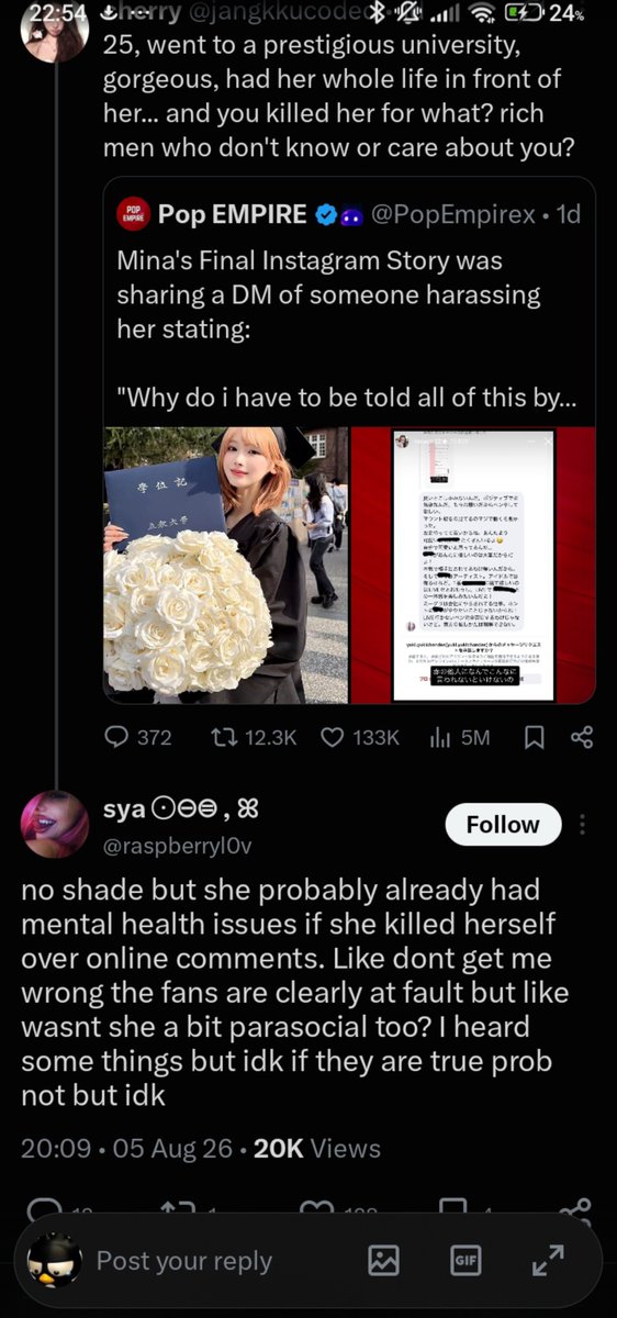 kaivore's tweet photo. its always a fucking army "no shade" she killed herself because of people like you sick piece of shit https://t.co/3y4i5zzco4