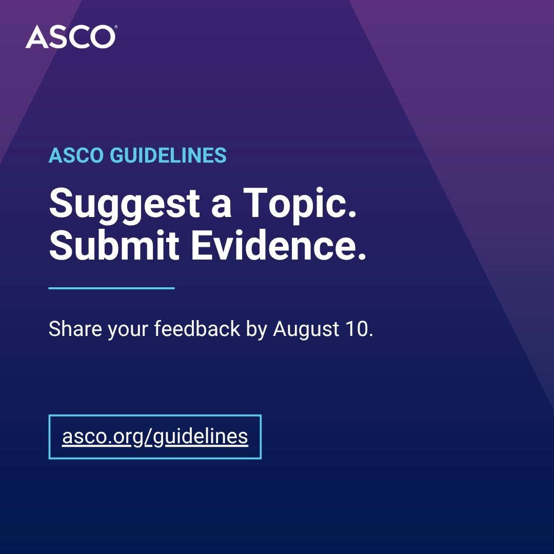 LungCAN's tweet photo. Time is Running Out: Shape ASCO Guidelines! 

The August 10th deadline for submitting your topic suggestions or new evidence for an existing guideline is almost here. Submit today: https://t.co/kwBomTCVFb https://t.co/VVXdrtbViI
