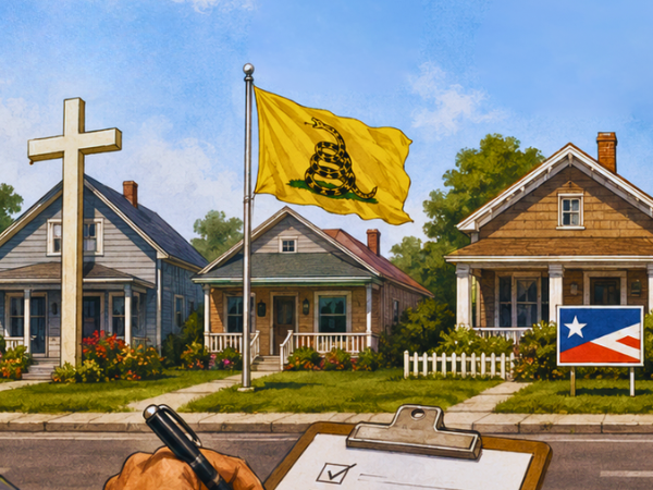 Rutherford_Inst's tweet photo. Who decides what you can display on your own property? 

New Rutherford Institute guidance explains the First Amendment rights governing signs, flags, religious symbols and other expressive displays.
https://t.co/I3cdXEDdzT https://t.co/QFy55yX1Gi