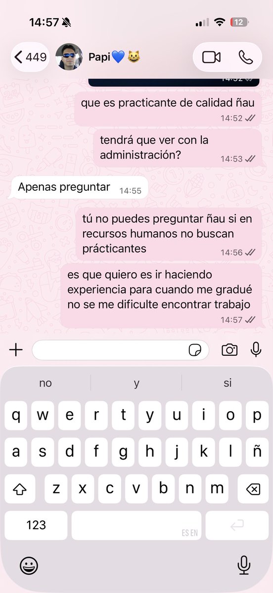 steff__o__'s tweet photo. no me basta con que me pague la uni, tmb quiero que me consiga trabajo JJAJA https://t.co/TipT4XbdGA