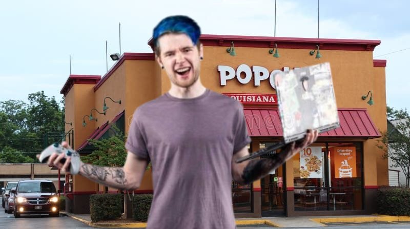 DanTDParody's tweet photo. Speed let's go to Popeyes instead https://t.co/B3LdvzO79x