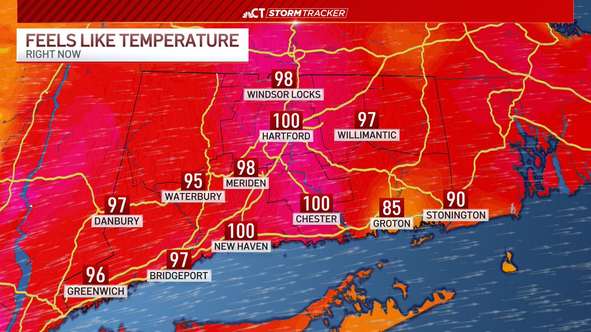 ryanhanrahan's tweet photo. 🥵 Heat index up to 100 in Hartford thanks to the steamy humidity.

Do you love it or hate it? https://t.co/St8OFbKLPT