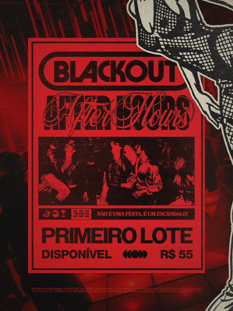 blackout_go's tweet photo. O 1º lote acaba de abrir e os ingressos são limitados. Não deixe para depois aquilo que você sabe que vai querer viver.

Não é uma festa. É um escândalo.

🎟️ INGRESSOS PELA CHEERS OU COM NOSSOS COMISSÁRIOS!

Blackout: After Hours. 🍒🪩🍸
26.09.26 https://t.co/VyK5oIePmp