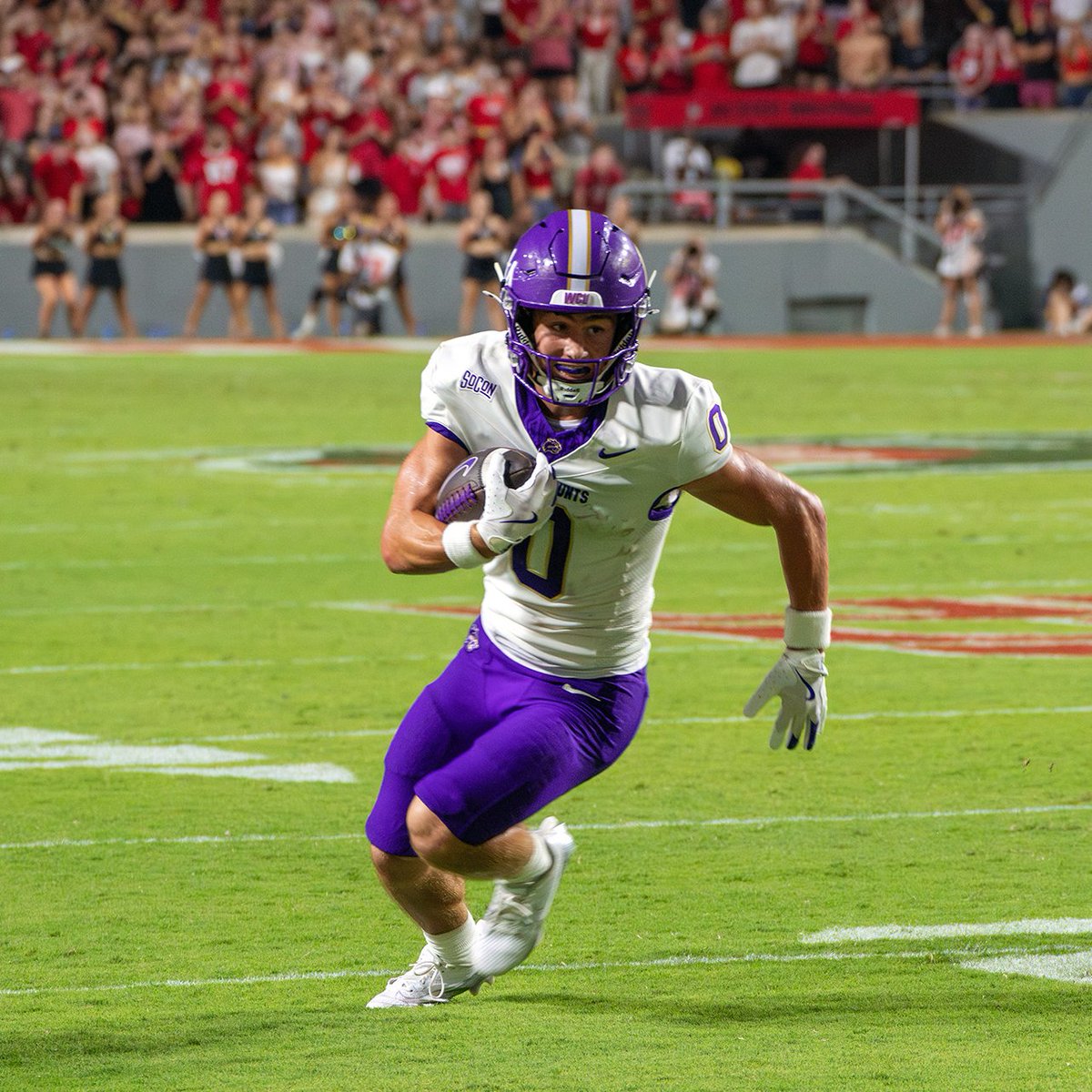 NFFNetwork's tweet photo. All-SoCon receiver AJ Colombo is BACK, and he's kicking off this season as the Catamounts' 2026 #CampbellTrophy nominee! Congrats! #LOTE | #OwnIt26 https://t.co/DspZ4XQ6nL