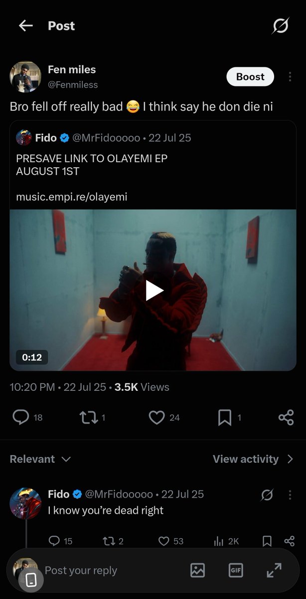 Fenmiless's tweet photo. On this day fido minions wan draw my epon

Where he come dey like this? https://t.co/q2fKGOrrGN