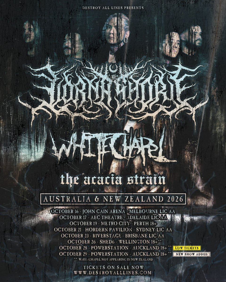 LornaShore's tweet photo. Australia &amp; New Zealand! Who is coming out to the shows in October? Tickets are going fast, don't miss out! 

https://t.co/YWGC4FUEmK https://t.co/PLvOVzj904