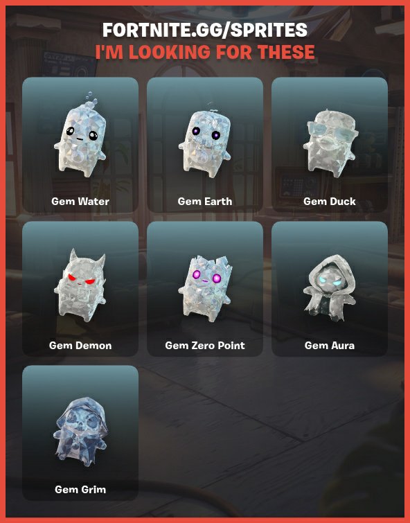 ProtoGamesTTV's tweet photo. ● FORTNITE SPRITE TRADING ●
Use the comments below to trade if you want to.
● SPRITE COLLECTING ●
🔴NEED: GEM SPRITES🔴
#sprite #sprites #fortnitespritehunting #fortnite #trade #trading #gemsprites #spritetrading https://t.co/B5v9SIuxH6