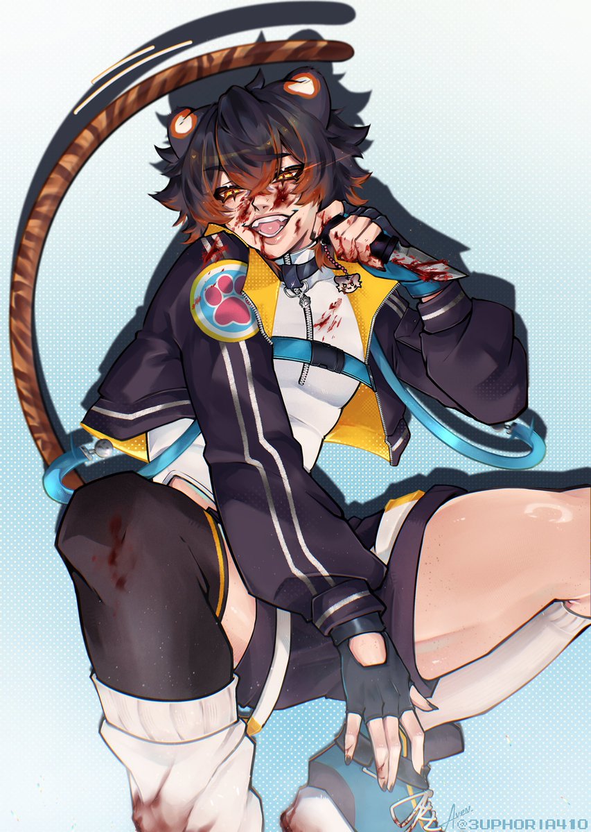 3uphoria410's tweet photo. 🐯🔪
his facecard is lowkey insane here. 
-
cmm for @/GarudaneTsurume <3 
#VGenComm https://t.co/2j6j0LCSmj