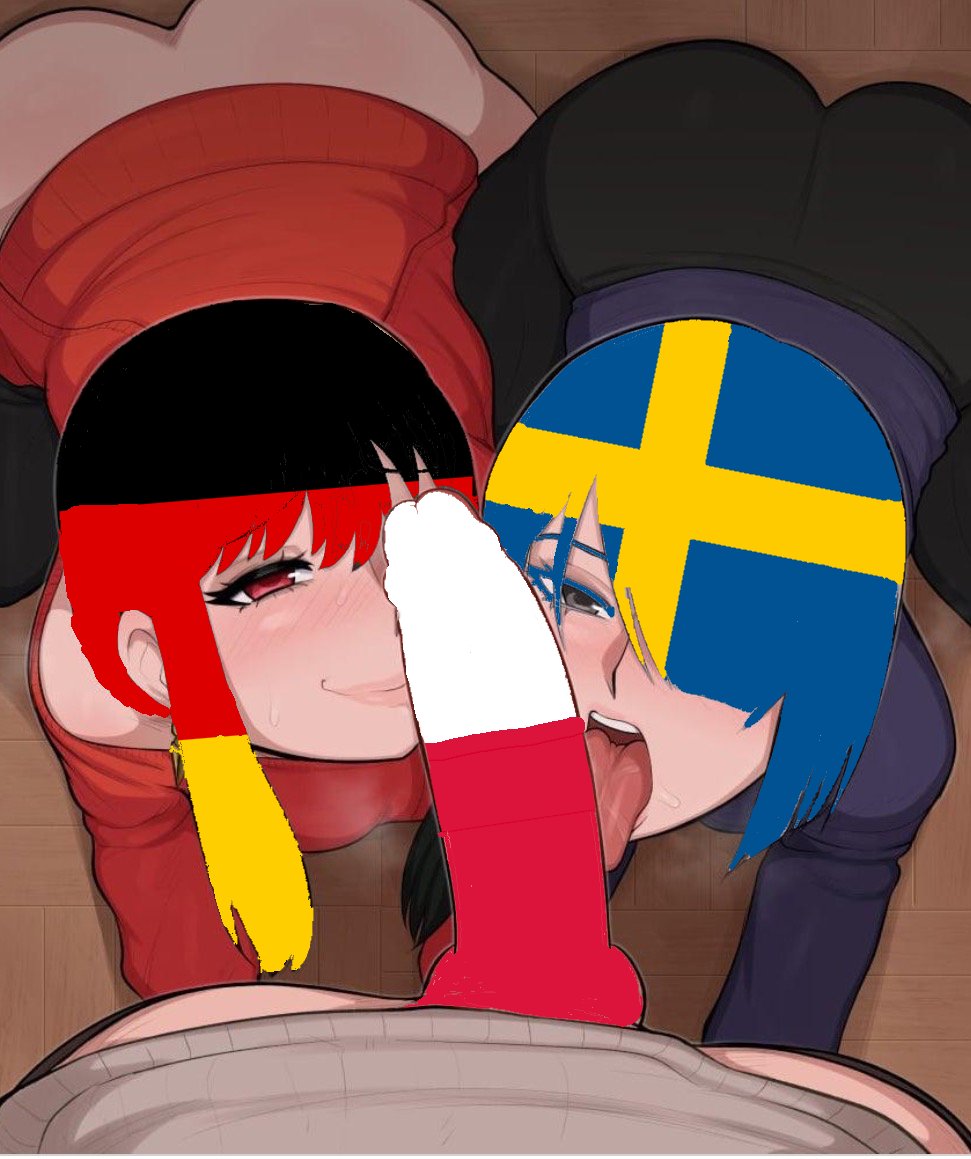 valkycta's tweet photo. 😵‍💫🇩🇪🇸🇪🍆🇵🇱😴

 Imbecilic Germanic and Nordic types go to great lengths to try to prove they belong to a supposedly "superior" race, only to end up stuffing Polish cocks in their mouths when you least expect it.

#nationplay #raceplay #Poland_NP #Germany_NP #Sweden_NP #BWC https://t.co/Tb5WzcWJ3e