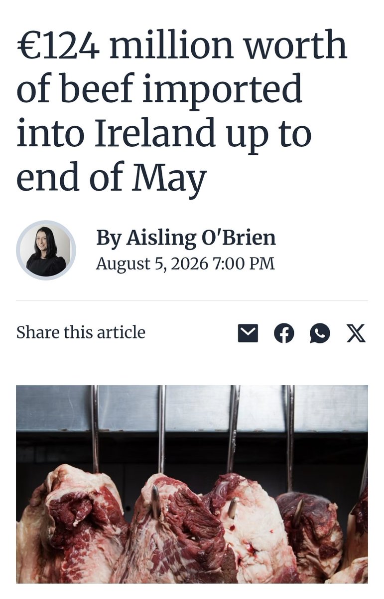 AontuClare's tweet photo. As Aontu predicted, Irish beef is competing with massive quantities of imported beef. What will the figures rise to in the next 12 months? https://t.co/TOR5GiCp0c