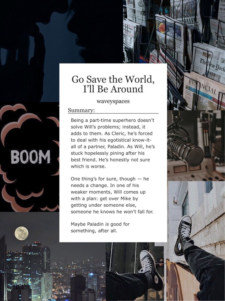 waveyspaces's tweet photo. since everyone’s been so superhero pilled lately, i’m gonna rec my fic Go Save the World, I’ll Be Around!! 

superhero friends with benefits, because what better way to get over someone than by getting under someone else? https://t.co/xlB98Mcl21