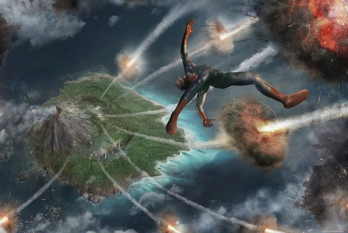 MikeeeNiken's tweet photo. Tenemos arte conceptual de la película cancelada SINISTER SIX, los villanos referenciados en el salón secreto de "The Amazing Spider-Man 2" serían los integrantes, por ende el Spider-Man de la ilustración es el de Andrew Garfield. Mientras #SpiderManBrandNewDay ya está en cines https://t.co/z8zYLvgY4C