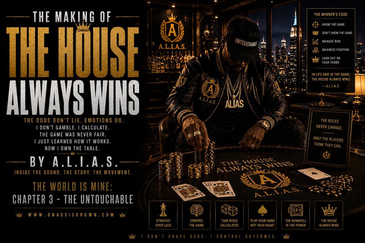 onassiskrown's tweet photo. The Making of "The House Always Wins": A Cinematic Hip-Hop Masterpiece by A.L.I.A.S.
https://t.co/SrbBY9dCyp
#ALIAS https://t.co/fe2yyZeOuK