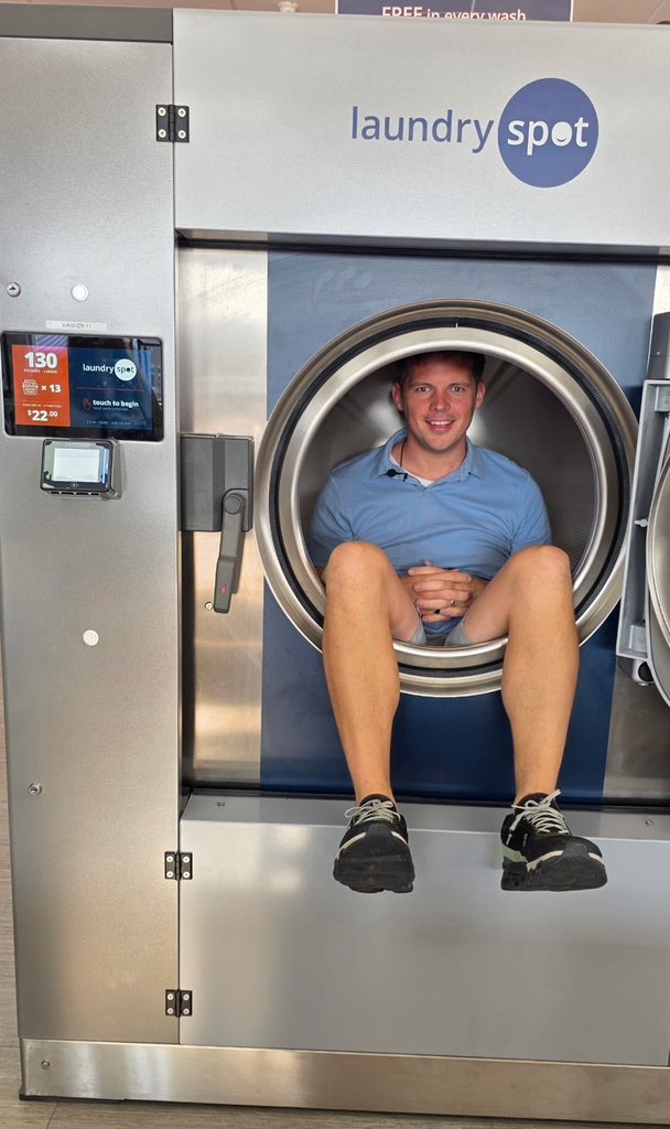 Chris_Koerner's tweet photo. This machine costs $31,000 and will profit about $29,000 every year for decades.

I spent this morning in a Cincinnati laundromat and learned 2 things:

- VERY profitable
- VERY not passive 

This will literally be the most tactical laundromat business video on YT. Coming soon. https://t.co/qKAY8WAKti
