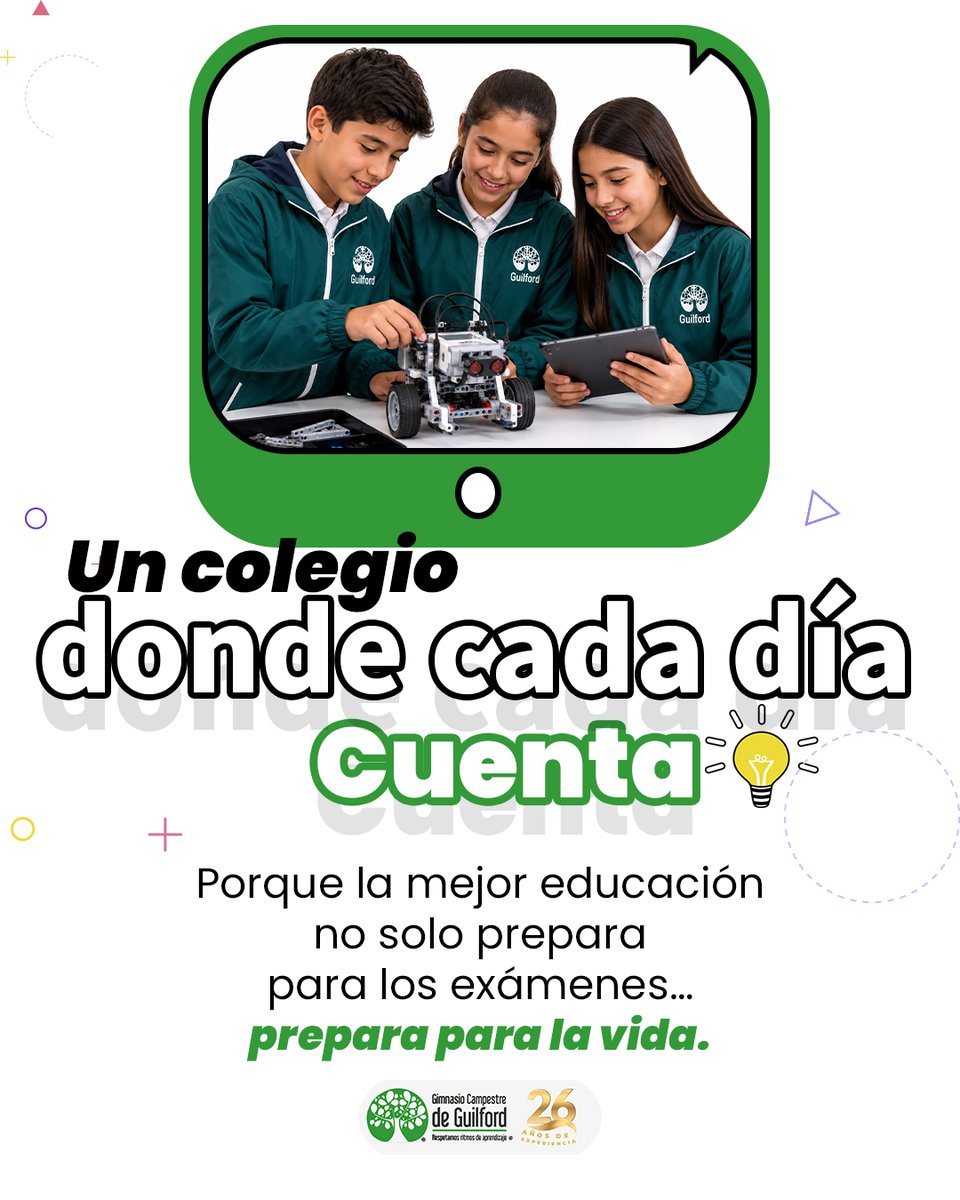 GCGuilford's tweet photo. Los grandes cambios empiezan con pequeños detalles. 💚

En Guilford creemos que el respeto por cada estudiante, el acompañamiento cercano y la educación personalizada construyen aprendizajes que perduran toda la vida.

📚 Matrículas abiertas.

#EducaciónPersonalizada #Bogotá https://t.co/pxRKEPKlkH